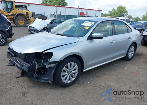 2013 Volkswagen Passat 2.5L S из США, поврежденный, VIN 1VWAP7A30DC045457